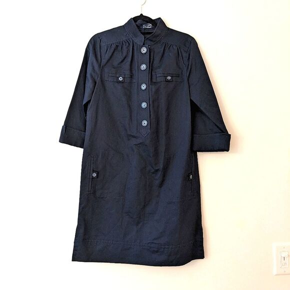 Magaschoni NWT navy button dress - Picture 1 of 5